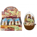 Svjetleća kostur dinosaura u plastičnom jajetu – kolekcionarski građevni set