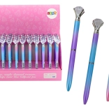 Kemijska olovka s dijamantom, plava tinta 0,7 mm, miks boja