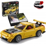 Konstrukcijski set CaDA Mazda RX-7 FD3S Initial D – žuti gradski auto 35 cm, 1655 dijelova