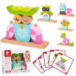 Kreativne drvene 3D kocke sova CLASSIC WORLD