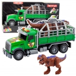 Zeleni transporter s dinosaurom sa svjetlima i zvukovima