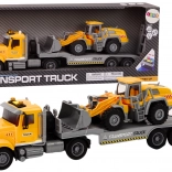 Žuti kamion s bagerom, svjetla i zvukovi