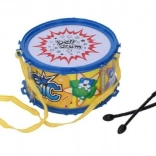 Plastični dječji bubanj s remenom i palicama 16 × 9 cm