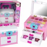 Ružičasti i bijeli dječji kovčeg za ljepotu