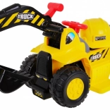 Dječji bager na baterije Rider + kaciga + pokretna žlica + pretinac za pohranu