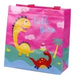 Poklon-vrećica dinosaur ružičasta 23 × 21,5 × 11 cm