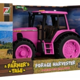 Ružičasti traktor s funkcijom svjetla i zvuka