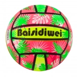 Gumena lopta sjajna s listovima ružičasto‑zeleno 24 cm