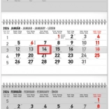 Zidni kalendar četveromjesečni sklopivi 2026