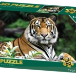 3D puzzle tigar, 100 dijelova
