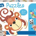 Educa baby puzzle Divlje životinje 5u1 (3–5 dijelova)