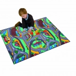 Igrališni tepih s kartom cesta 95 x 200 cm