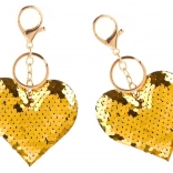 Privjesak Srce s Dvobojnim Šljokicama u Srebrnoj i Zlatnoj