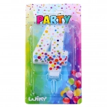 Party svjećica za tortu broj 4 s točkicama