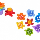 Složive čašice za vodu i pijesak – morske životinje, 7 dijelova