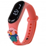 Dodirni sat s motivom Praščića ružičasti s podesivom narukvicom