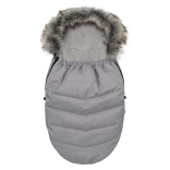 Dječji zimski uložak s krznom New Baby, svijetlosivi