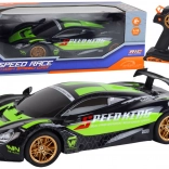 RC sportski automobil 1:10 zeleno‑crni s LED i 2,4 GHz