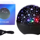 Zvjezdani projektor Noćno svjetlo Zvučnik 2-u-1 crni