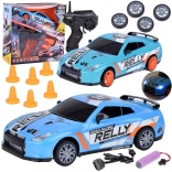 RC driftovski auto s daljinskim upravljačem 1:24 s čunjevima i zamjenskim kotačima