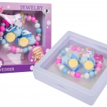 dječji set nakita s jednorogom – ružičasta narukvica i šnole