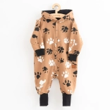 Bebin pamučni kombinezon s kapuljačom i ušima NEW BABY, gorušičaste boje