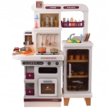 interaktivna bež dječja kuhinjica s efektima svjetla, zvuka i pare