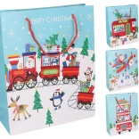 Poklon-vrećica M božićna 26 × 32 × 10 cm