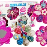 Set perlica za izradu nakita DIY sa sklopivim koferčićem i zrcalom