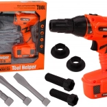 Dječja baterijska bušilica s bušilicama i vijcima narančasta