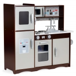 Velika drvena kuhinjica za djecu s hladnjakom i ormarićima od ECOTOYS