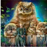 Dijamantno slikanje Šumski čuvari 30x40 cm