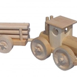 Drveni traktor s prikolicom za trupce CEEDA CAVITY – prirodni