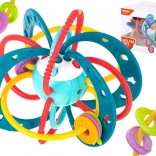 Senzorno grizalo i zvečkica za bebe – tirkizno