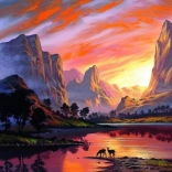 Dijamantno slikanje planinske doline