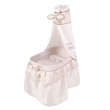 Pomični krevetić za lutke s baldahinom i poplunom Verona