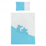 6-dijelna dječja posteljina za krevetić BELISIMA Magic Stars, tirkizna 100 × 135