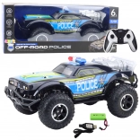 Policijski terenski RC automobil 1:8, crni, 2.4 GHz