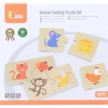 VIGA drvene puzzle nahrani životinjicu – što jedu životinje, 24 dijela