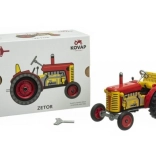 Traktor Zetor crveni s plastičnim diskovima na ključ 1:25