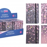 Uvezana bilježnica 9 × 14 cm s cvjetnim motivom, 80 stranica