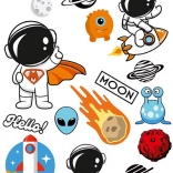 Naljepnice za peglanje s svemirskim motivima