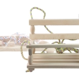 Drvena viseća ljuljačka za djecu, prirodna