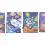 Spomenar s motivom Svemira s lokotom 13x18 cm