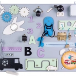 Drvena manipulativna i senzorna ploča 50 × 37,5 cm