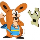 Drvena dekorativna magnetna sličica Krtko – prijatelj zec