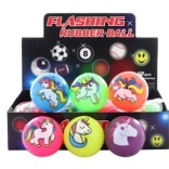 Gumena loptica jednorog sa svjetlom 5,5 cm