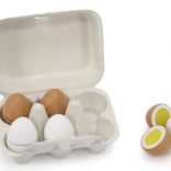 Drvena jaja za rezanje u kartonskoj kutiji za jaja