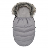 Dječji zimski uložak s krznom, svjetlosivi