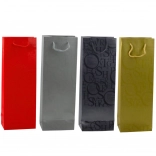 Poklon-vrećica za bocu s reljefnim natpisima 35 × 12 × 9 cm